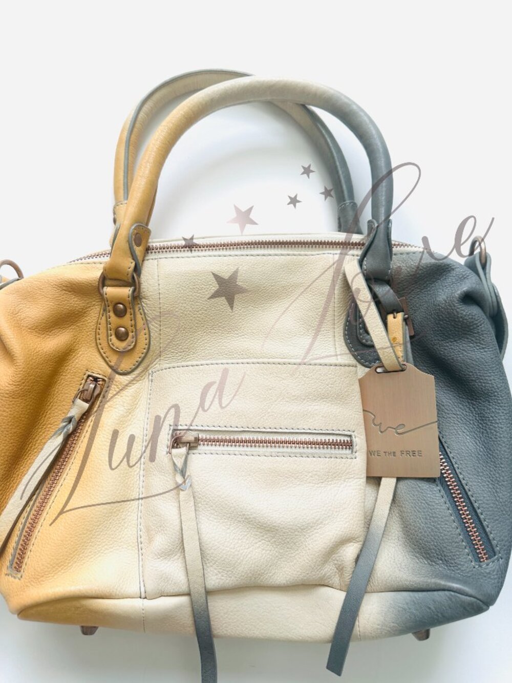 FREE PEOPLE We The Free Baby Emerson Tote Bag In 🔥 Ombre 🔥 NWOT - Picture 3 of 12